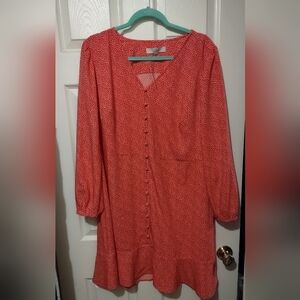 Red Button-Down Dress